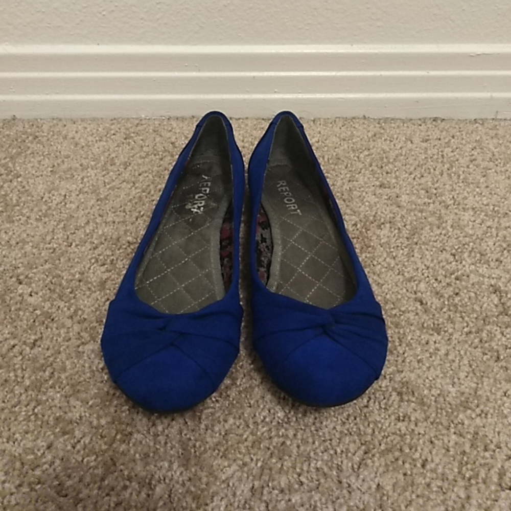 Blue Ballet Flats